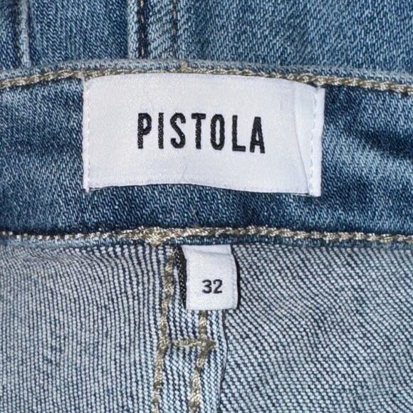 Pistola Audrey Mid Rise Skinny Jeans Women's Size 32 Blue Oceancide Distressed - Picture 5 of 6